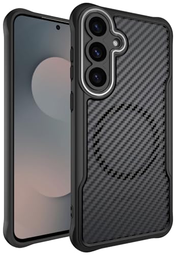Coque Samsung S25-FE MagSafe noire avec protection photo intégrée et anti-chute robuste