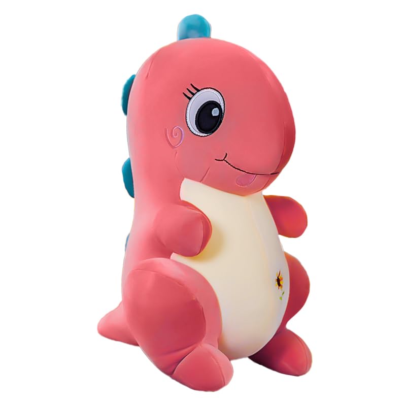 NILISWIEST Dinosaur Plush Pillows, Soft and Cuddly Dinosaur Plush Pillow, Suitable for Everyone Who Likes Dinosaurs (Red Triceratops) (Red