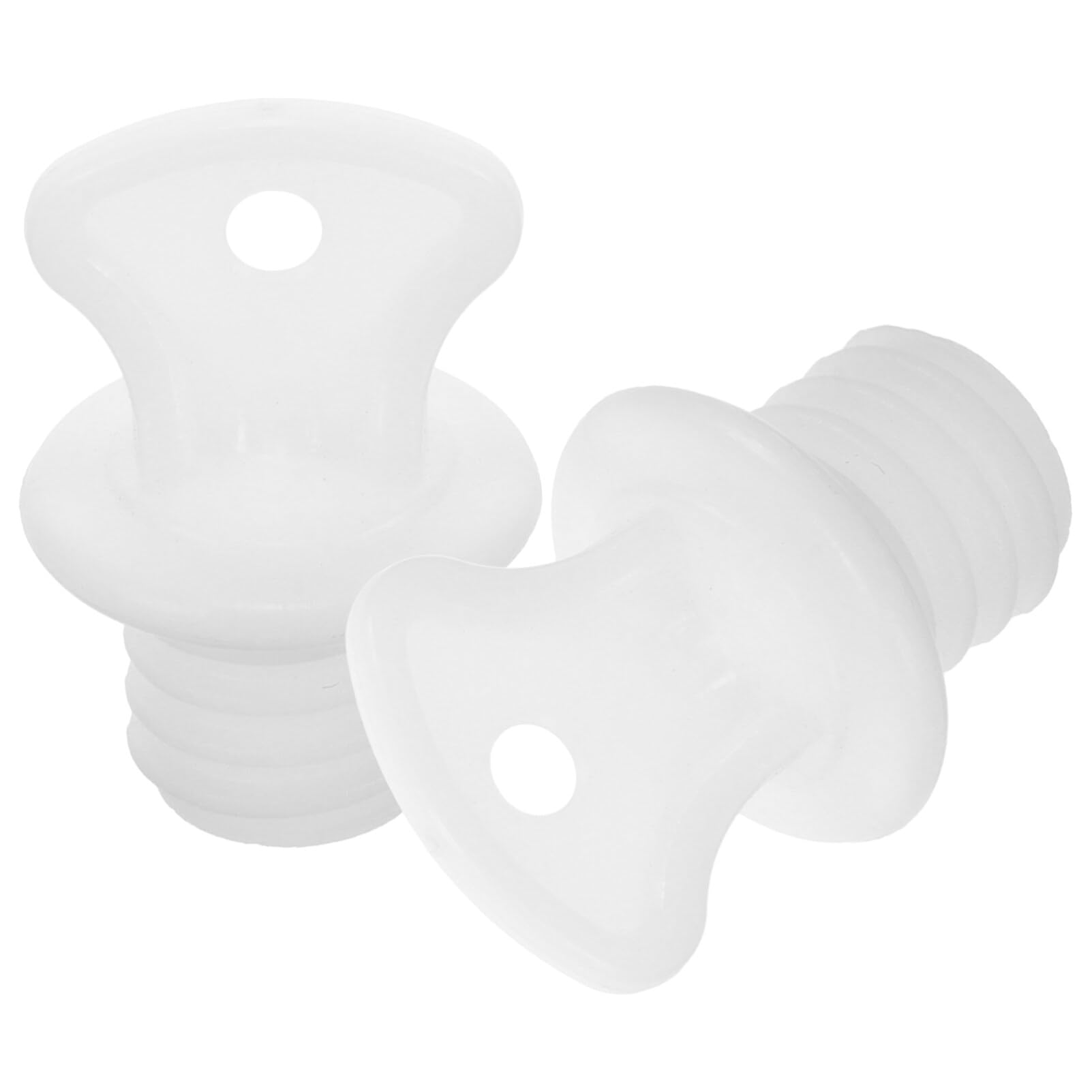 Mobestech Lot De 2 Bouchons De Rechange Pour Bouillotte - Étanchéité Parfaite Anti-Fuite En Caoutchouc Blanc