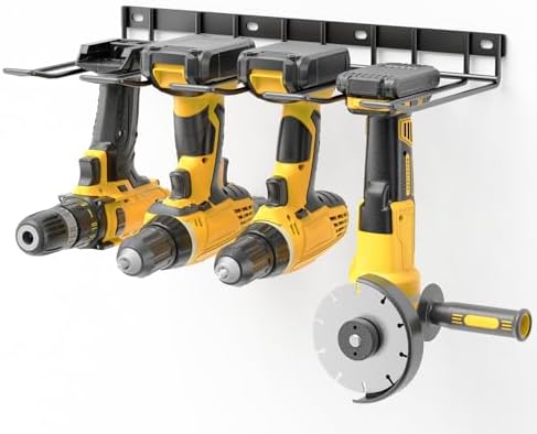 Yeabett Support Mural pour 4 Outils Électriques, Étagère de Range...