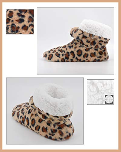 Image of DICUIRD Womens Thick & Warm Slipper Socks with Grippers - Christmas House Slippers