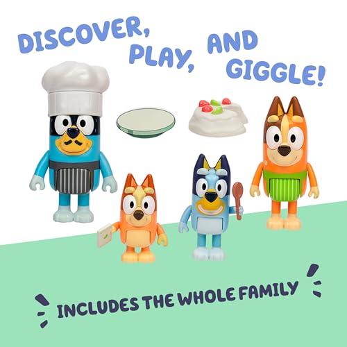 Bluey Chef Playset 51% Off - Only $7.20 for 4-Pack Toy Figures