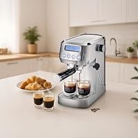 Caso EspressoGourmet Crema - Siebträgermaschine, Espressomaschine, mit Milchaufschäumer, Espresso, Cappuccino, Siebträger aus Edelstahl, 20 bar ULKA-Pumpe, Kaffeemaschine Kaffeepulver, ESE Pads – Ansicht 2
