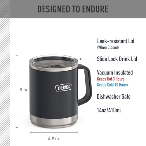 Thermos vaso acero inoxidable 14 oz con tapa deslizable miniatura 2