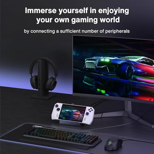 Image of iVANKY 4K@144Hz Steam Deck Dock, 8-in-1 Docking Station for ASUS ROG Ally X /Legion Go /MSI Claw, ROG Alloy /Valve Stream Deck OLED Hub, HDMI 2.1, 1Gbps Ethernet, 3*USB-A 3.0, with 65W Power Adapter