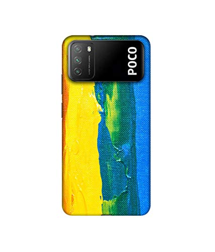 Image of Amazon Brand - Solimo Designer Multicolor Line Color On Canvas 3D Printed Hard Back Case Mobile Cover for Mi Poco M3