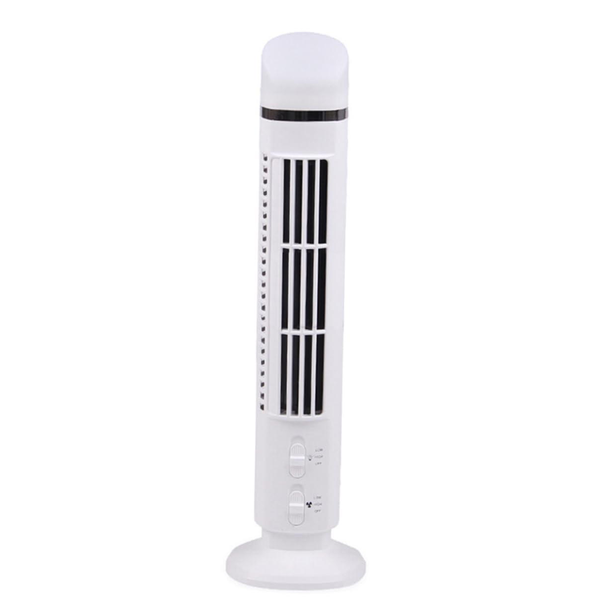 TEHAUX Mini Cooling Fan with Led Light Usb Quiet Tower Desk Fan for Bladeless Design for Families Elderly