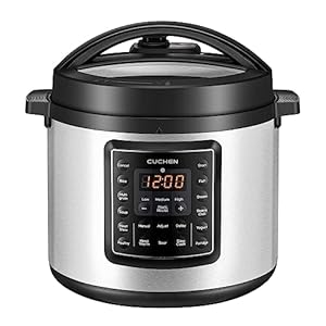 [CUCHEN] 7-in-1 Multi Pressure Cooker 6 Quart | Rice Cooker | Steamer | Sauté Pan | Yogurt Maker | Slow Cooker | Warmer & Sterilizer | One-Touch Cooking | Stainless Steel