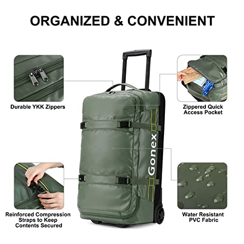 Gonex 70L Rolling Duffle Bag