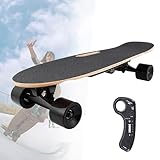 Longboard EléCtrico, Patineta EléCtrica, 3 Velocidades Ajustables, Velocidad MáXima De 15 Km/H, Con Control Remoto InaláMbrico, Para Adolescentes Principiantes, Para Parques Y Plazas