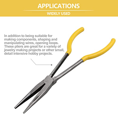Yantone Long Reach Needle Nose Pliers, 11" Straight Pliers For Jewelry Making, Mechanics Or Home Repairing #TOP6