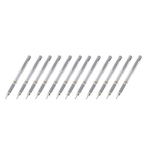Bolígrafo Uni-Ball Signo UM-153 Gel 1.0mm Plata Pack 12 miniatura 1