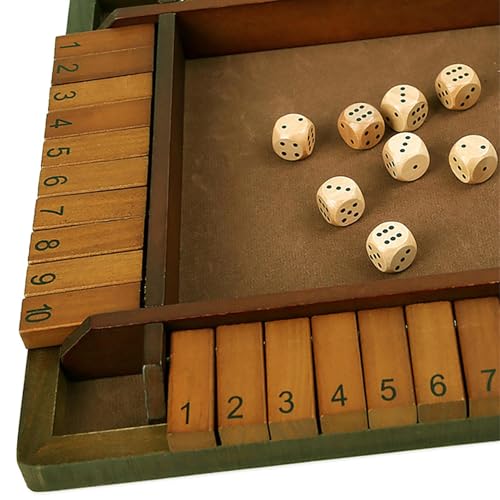 Jeu de Dés Shut The Box Premium en Bois Massif à 4 Côtés - 4