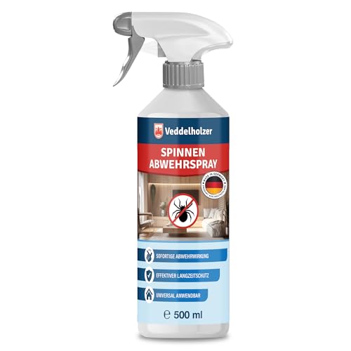 Veddelholzer 500 ml Spinnen Abwehrspray Anti-Spinnenspray Effektive Spinnenabwehr Sofort & Langzeitwirkung ungiftig & nicht färbend Schutz vor Spinnen im Innen- & Außenbereich