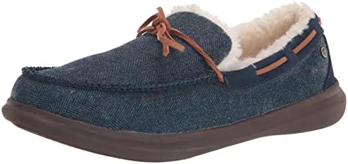Spenco Men's Birch Tweed Slipper, Navy, 8