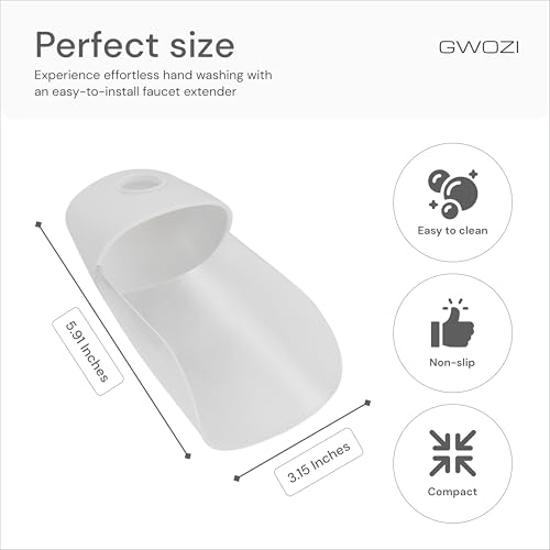 Image of Faucet Extender for Toddlers - Plastic Sink Extender for Toddlers - Sink Spout Toddler Sink Extender for Bathroom, Kitchen - Splash-Proof Toddler Faucet Extender for Hand Washing