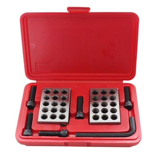 Accusize Industrial Tools Ultra Precision 1-2-3 Blocks Set with Screw in Plastic Box, Eg02-0408