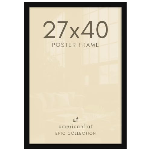 Image of Americanflat 27x40 Poster Frame - Engineered Wood - Black