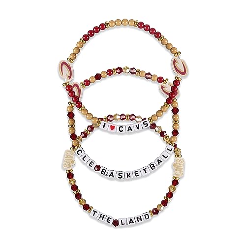 FOCO Cleveland Cavaliers NBA 3 Pack Team Friendship Bracelet