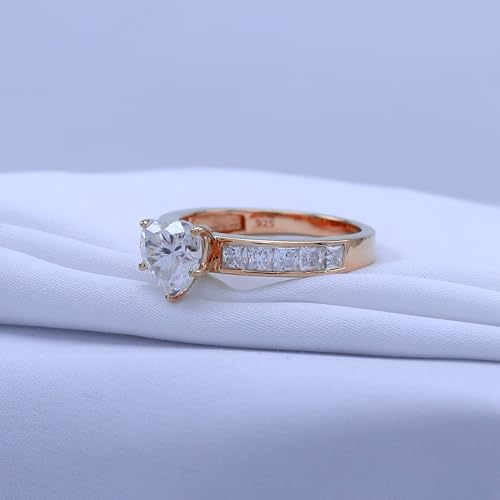 925 Sterling Silver 7MM Heart Cut Lab Created Moissanite Diamond Solitaire Wedding Engagement Ring For Womens (VVS1 Clarity, 2.50 Cttw)4