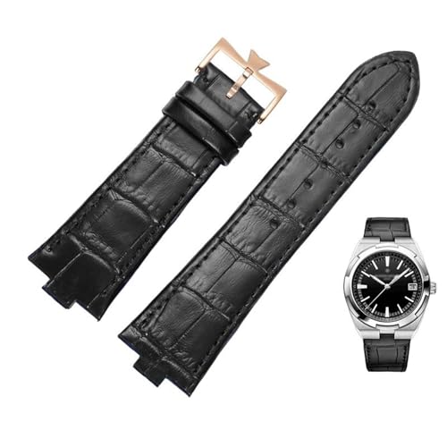 Bracelet montre en cuir véritable pour Vacheron Constantin Overseas, boucle acier élégante