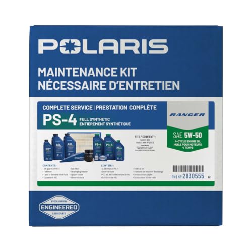 Image of Polaris Ranger Maintenance Kit for Specific Ranger XP 900, Ranger 1000, 570, Crew XP 900 Models, Includes PS-4 Oil, AGL Fluid, Demand Drive Fluid, Oil Filter, Air Filter, Genuine OEM - Part 2830555