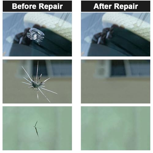 Image of Windshield Repair Kit - Windshield Chip Repair Kit, Windshield Crack Repair Kit with 2pcs Windshield Repair Resin for Fix Auto Glass Windshield Crack Chip Scratch