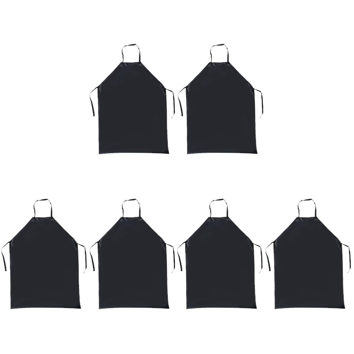 Operitacx 6 Stück Industrieschürze aus Pvc, Schwarz, Unisex, Robust