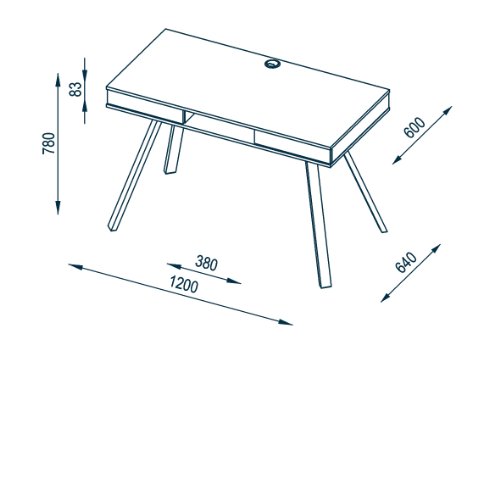 Maja-Möbel Schreib- und Computertisch 4087 8056 | In Trüffeleiche und Weiss Hochglanz | 120 x 78 x 64 cm - 40878056 Maja-Möbel Schreib- und Computertisch 4087 8056 | In Trüffeleiche und Weiss Hochglanz | 120 x 78 x 64 cm
