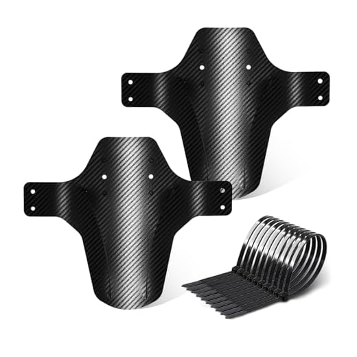 FETESNICE ETESNICE Guardabarros para MTB (Delantero y Trasero) – Juego de Guardabarros para Bicicleta de montaña [20-29 Pulgadas] – Universal, Compatible con la mayoría de Bicicletas (XIAO-DNB-2TW)