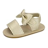  MASOCIO Sandalias bebe Niña Zapatos Bebé Verano con Suela Goma Talla 20 Antideslizante 12-18 Meses Dorado