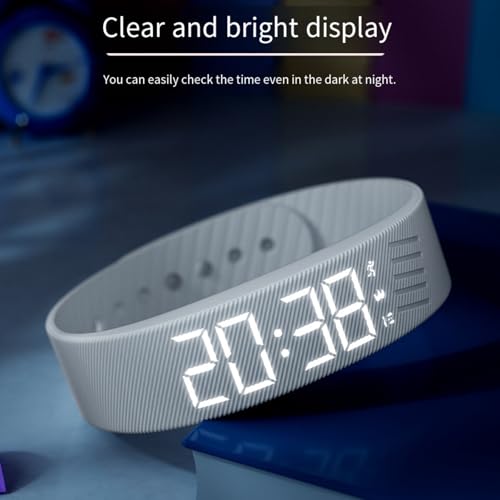 Reloj despertador de vibración silenciosa con cronómetro, contador de pasos, monitor de sueño e impermeable IP65 para hombres y mujeres (rosa) - imagen 7