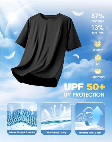 Soothfeel Men's UPF 50+ Short Sleeve Athletic Crew Neck Tee (Various) - image 7