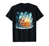 Sumérgete en un mundo caprichoso con un adorable erizo rodeado de cristales encantadores y una pila de panqueques dorados. Perfecto para aquellos que adoran la fantasía y las criaturas encantadoras.
