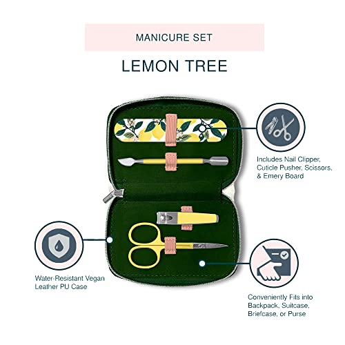 Studio Oh! Kit de limpeza de unhas de 5 peças - Inclui lixa de unha, tesoura, cortador, empurrador d
