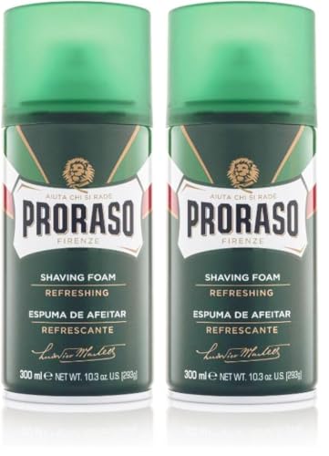 Mousse à raser pour hommes Proraso 300ml soin barbe et menthol