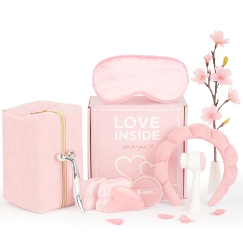 KOREAN SKINCARE - Cadeau voor vrouwen - Gifts for women - Beauty Box met Gezichtsverzorging - Make up, Moisturizer, Face Mask - Moederdag Cadeau - Verjaardag of Kerst Geschenkset - gift box (Rose)