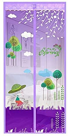 Moustiquaire de porte magnétique rideau anti-moustique 100x210cm