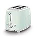 Smeg TSF01PGUK 2 Slice Toaster, Extra Wide Slots, 3 Pre-Set Options, 950W, Pastel Green