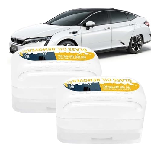 MUYAPAY 2 Pièces Nettoyage Voiture Brosse Pare-Brise, Nettoyant Vitre Dissolvant de Film D'huile de Verre pour Voiture, Film pour Vitre, Nettoyant Voiture, Nettoyant Vitre Voiture Multifonctionnelle