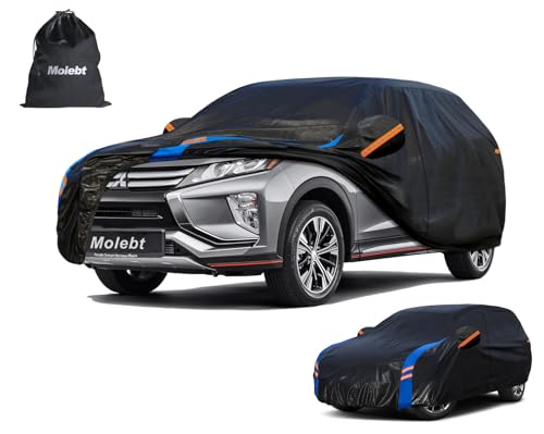 Image of Custom Fit SUV Car Cover for Mitsubishi Eclipse Cross (2018-2026), Upgraded Waterproof All Weather Outdoor Auto Cover with Driver Door Zipper & Mirror Pockets, UV /Snow /Dust Protection