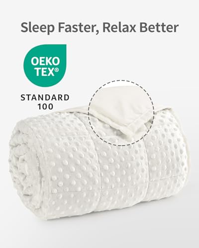 Image of Mr. Sandman Cooling Weighted Blanket for Adults, Queen Size 15 lbs, 60″x80″