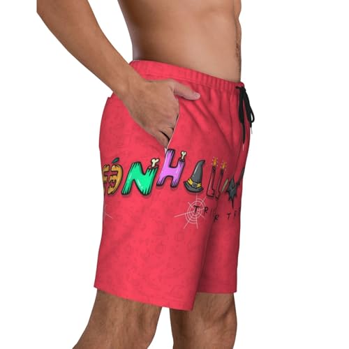 Men's Beach Shorts Halloween Mens Swim Trunks Board Shorts with Pockets Swimwear Bathing Suits3