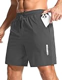 Aolesy Men's Workout Running Shorts 7 Inch Gym Athletic Shorts Quick Dry Lightweight Hiking Sport Sh