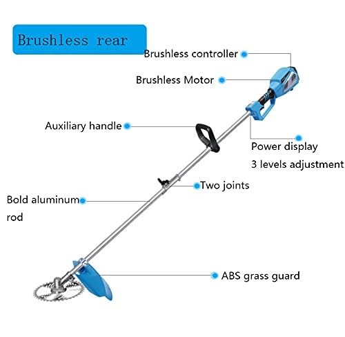 BebeXi push along lawn mower manual mower Wired Brushless Battery Electric Lawn Mower Rechargeable Small Household Lawn Mower Handheld - Image 2