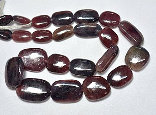 Perles saphir naturel véritables galets percés pour éliminer les bijoux ternes