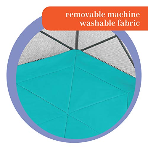 Image of Summer Pop 'N Play SE Hex Playard, Aqua - Lightweight Play Pen for Indoor and Outdoor