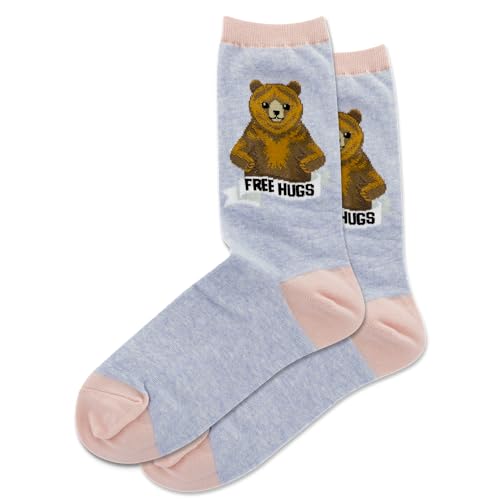 Hot Sox Women's Funny Jokes & Wordplay Crew Socks-1 Pair Pack-Cool & Cute Novelty Fashion Gifts