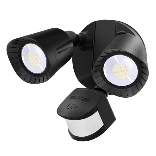 R.W.FLAME LED Flood Motion Sensor Outdoor Lights, 50W 5500LM 5000K Wet Location Waterproof,4 Lighting Modes, 4 Lighting Durations, 3 Detection Distances, for Garage, Yard, Porch, White.