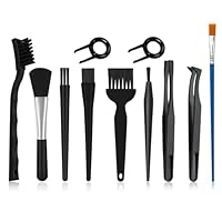 Antistatische ESD Bürste, 11 Stück Computer Reinigungsset mit Abzieher Laptop Cleaning Kit Nylon Pinsel PC Reinigung Reinigungspinsel für Tastatur Leiterplatte Motherboards PC Reinigungsbürste Set